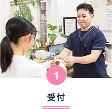 受付・問診票を記入